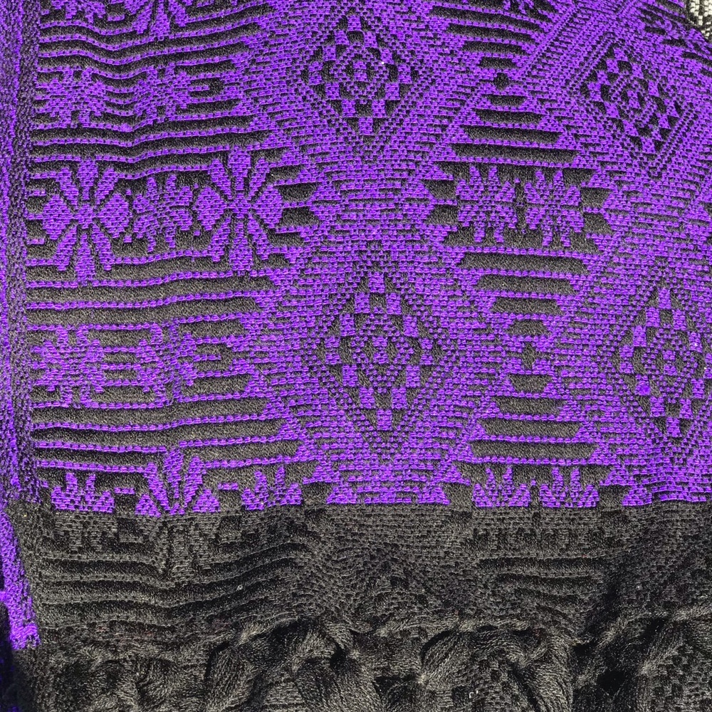 New Mexican Woven Shawl Tribal Ethnic Scarf - Picture 2 of 8
